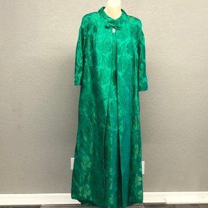 Superb 50s 60s Vintage 2 Pc Embroidered Brocade Dress Coat Set